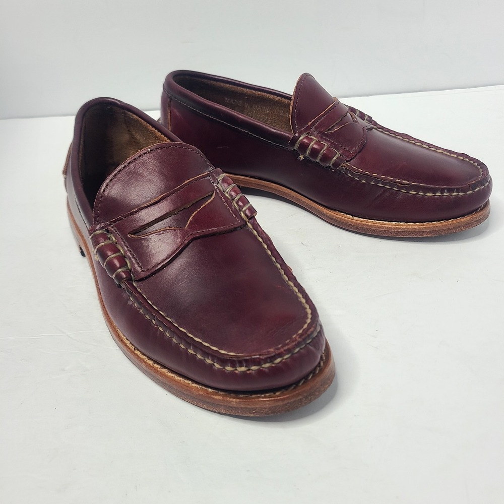 Rancourt & Co Beefroll Penny Loafers British Tan Leather Preppy Size 7D USA